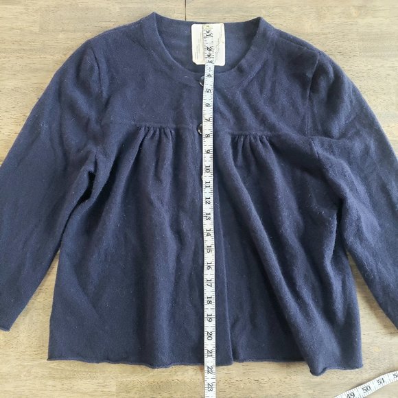 J. Crew Navy Blue cashmere Cardigan Sweater - Picture 5 of 6